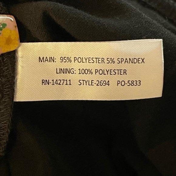 Eloquii Black Jacquard Bell Sleeve‎ Romper Textured Stretch Size 16 - Picture 10 of 11